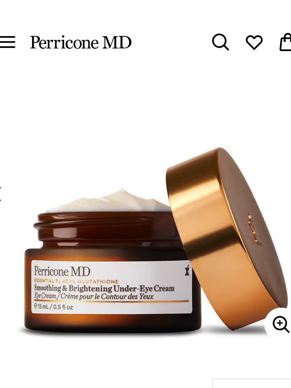 Perricone MD Smoothing & Brightening Under-Eye Cream — Gold/Brown